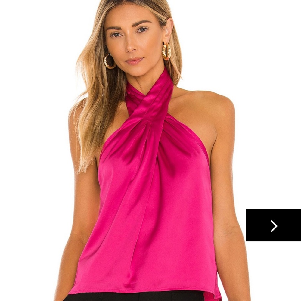 Superdown Amerie Pleated Halter Top